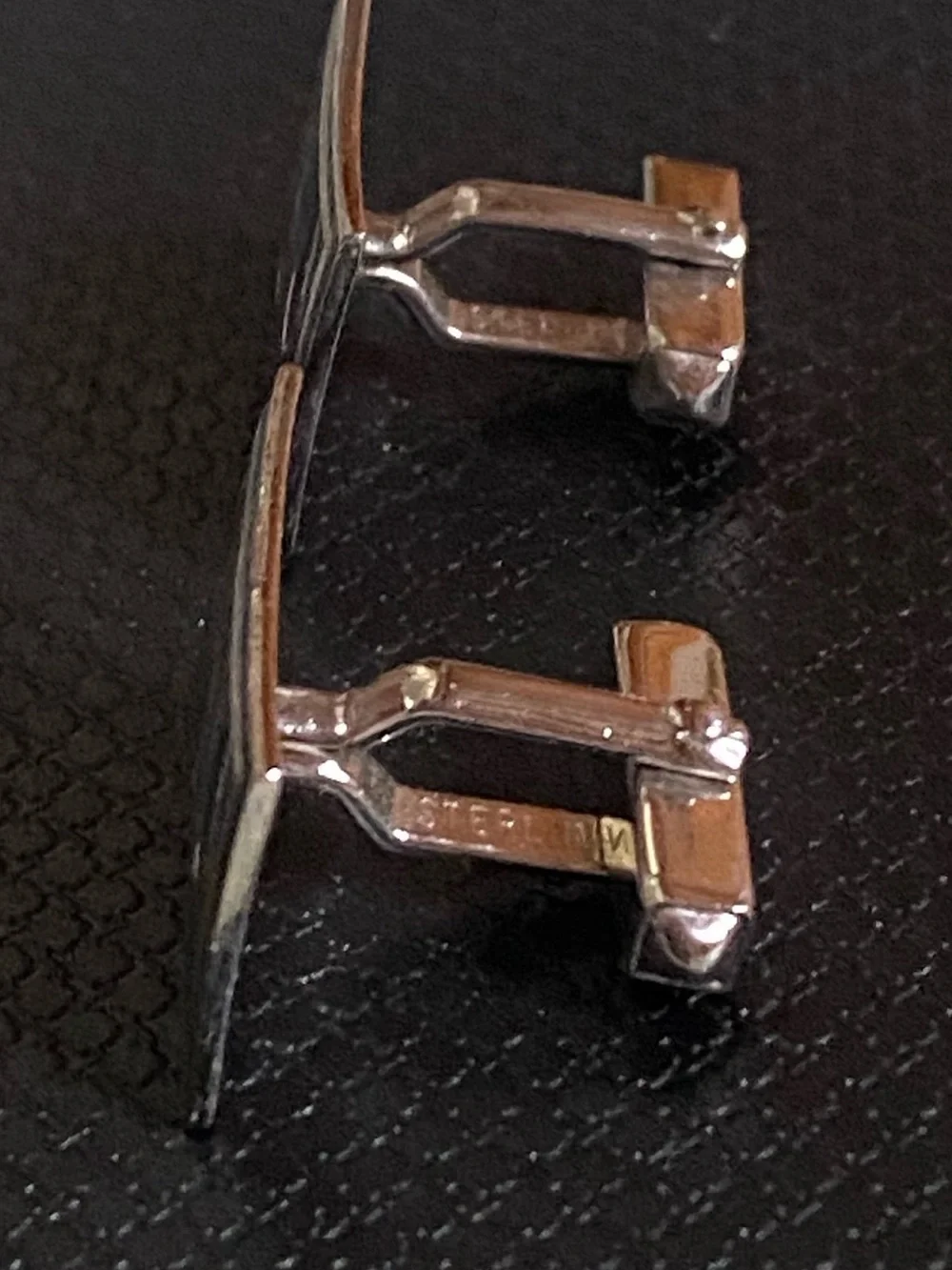 Vintage men’s brushed Sterling Silver cufflinks
